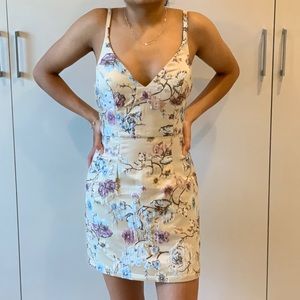 Missguided Strappy Floral Jacquard Dress